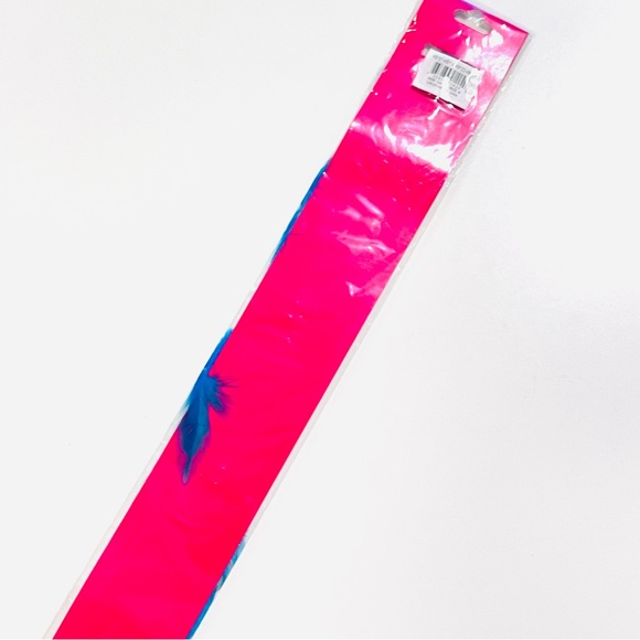 NWT Blue & Brown Leather Tail Feather Clip in Hair Extension - Picture 6 of 6